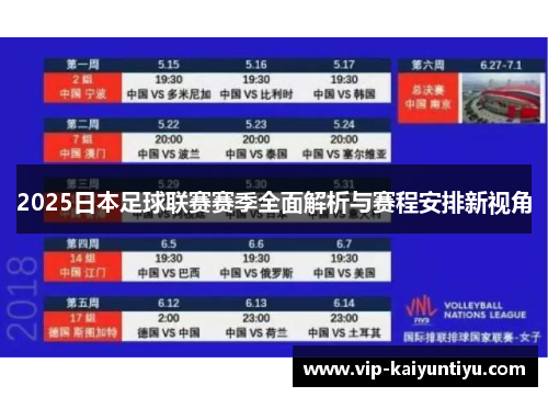 2025日本足球联赛赛季全面解析与赛程安排新视角